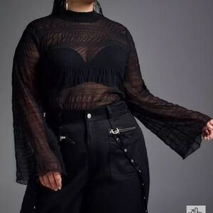 Torrid Black Lace Blouse